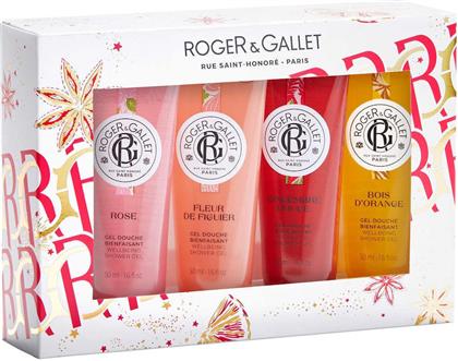 Roger & Gallet Rose Fleur De Figuier Gingembre Σετ Περιποίησης για Καθαρισμό Σώματος με Αφρόλουτρο 50ml