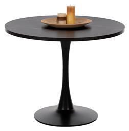 Rollo Τραπέζι Τραπεζαρίας Ξύλινο Μαύρο 90x90x74εκ. HomeMarkt