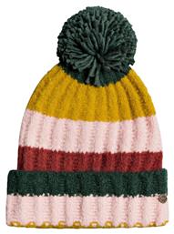 Pom Pom Beanie Γυναικείος Σκούφος με Rib Πλέξη Roxy