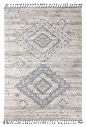 7733A La Casa Χαλί Διάδρομος με Κρόσια L. Grey / White Royal Carpet