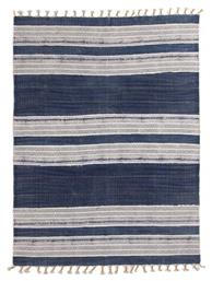 Lotus 035 Kilim Χαλί Διάδρομος Βαμβακερό με Κρόσια Μπλε Royal Carpet