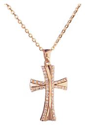 Ροζ Χρυσός Σταυρός 14K - Eleftheriou