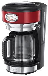Retro Ribbon 21700-56 Καφετιέρα Φίλτρου 1000W Red Russell Hobbs