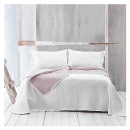 Jazz Σετ Κουβερλί Υπέρδιπλο Microsatin 1 Εκρού - Πούδρα 220x240cm Rythmos