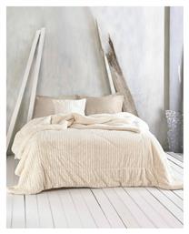 Κουβερτοπάπλωμα Υπέρδιπλο 220x240εκ. Shabby Εκρού Rythmos