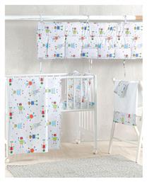 Σετ Βρεφική Παπλωματοθήκη με Μαξιλαροθήκη Robot Chat Πολύχρωμη 110x160εκ. Rythmos