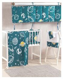 Σετ Βρεφική Παπλωματοθήκη με Μαξιλαροθήκη Saturn Πετρολ 110x160εκ. Rythmos