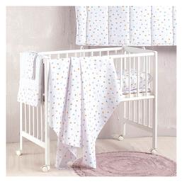 Σετ Βρεφική Παπλωματοθήκη με Μαξιλαροθήκη Tiny Heart Λευκό 110x160εκ. Rythmos