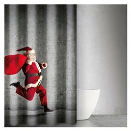 Christmas 406 Κουρτίνα Μπάνιου Υφασμάτινη 180x200 cm Γκρι Saint Clair