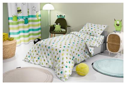 Σετ Σεντόνια Μονά Βαμβακερά Lime 165x250cm 3τμχ Saint Clair
