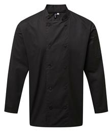 Σακάκι Σεφ Ανδρικό Μαύρο με Μακρύ Μανίκι - Premier