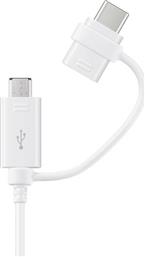 Regular USB to Type-C / micro USB Cable 3A Λευκό 1.5m (EP-DG930DWEGWW) Samsung