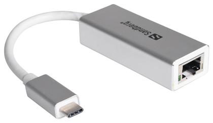 136-04 USB-C Αντάπτορας Δικτύου για Ενσύρματη σύνδεση Ethernet Sandberg