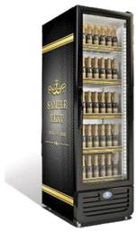 Ψυγείο Αναψυκτικών 300lt Μονόπορτο Υ171xΠ52.5xΒ59cm Slim Μαύρο Sanden Intercool
