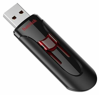 Cruzer Glide 16GB USB 3.0 Stick Μαύρο Sandisk