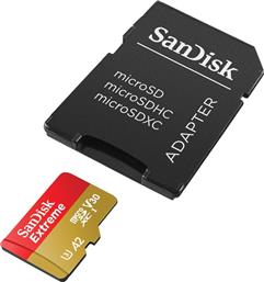 Sandisk Extreme microSDXC 256GB U3 V30 A2 UHS-I με αντάπτορα 190MB/s