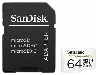 High Endurance microSDXC 64GB Class 10 U3 V30 UHS-I Sandisk