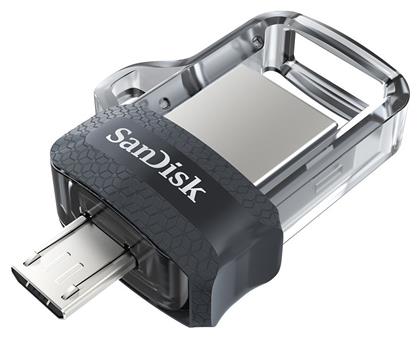 Ultra Dual Drive M3.0 64GB USB 3.0 Stick με σύνδεση USB-A & micro USB-B Μαύρο Sandisk