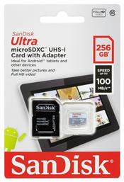 Ultra microSDXC 256GB Class 10 V30 UHS-I με αντάπτορα Sandisk