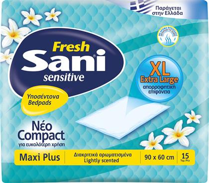 Sani Sensitive Maxi Plus Fresh Υποσέντονα Ακράτειας 60x90cm 15τμχ από το ΑΒ Βασιλόπουλος