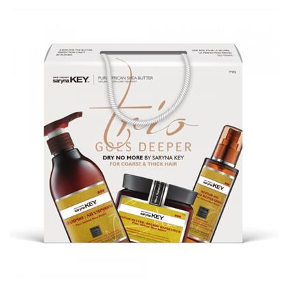 Trio Goes Deeper Dry No More Σετ Θεραπείας Μαλλιών 3τμχ Saryna Key