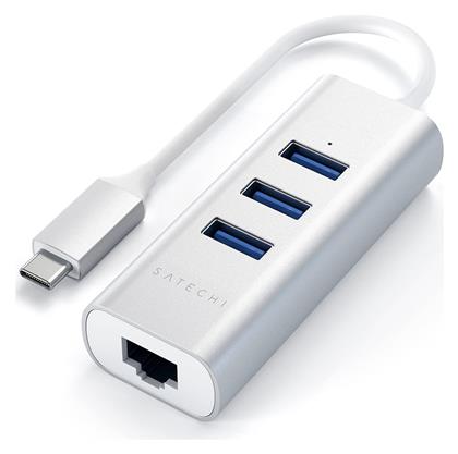 USB 2.0 Hub 3 Θυρών με σύνδεση USB-C / Ethernet Γκρι Satechi