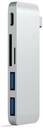 USB 3.0 Hub 3 Θυρών με σύνδεση USB-C & Θύρα Φόρτισης Γκρι Satechi
