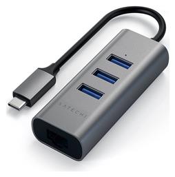 USB 3.1 Hub 3 Θυρών με σύνδεση USB-C / Ethernet Γκρι (SA- Satechi