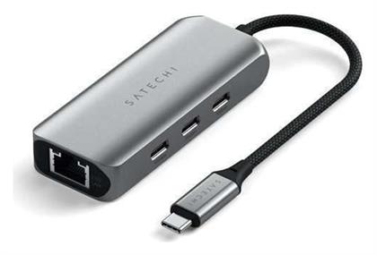 USB 3.2 Hub 3 Θυρών με σύνδεση USB-C / Ethernet Γκρι Satechi