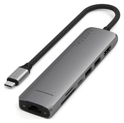 USB-C Docking Station με HDMI 4K PD Ethernet (STP7S) Satechi