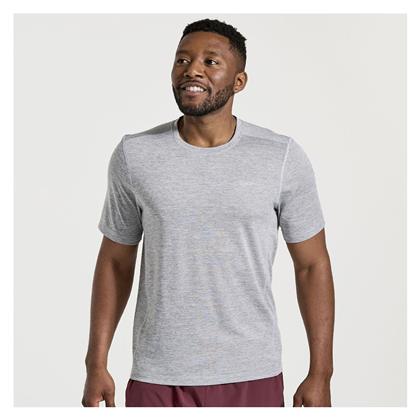 Stopwatch Ανδρικό T-shirt Γκρι Μονόχρωμο Saucony