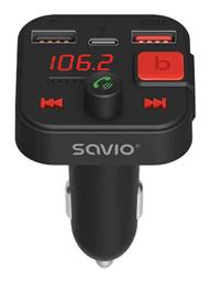 FM Transmitter Αυτοκινήτου με Bluetooth / Type-C / USB Savio