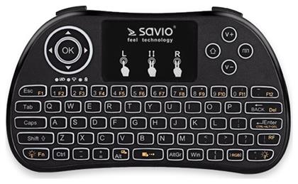KW-02 Ασύρματο Πληκτρολόγιο με Touchpad Αγγλικό US Savio