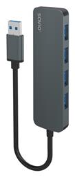 USB 3.1 Hub 3 Θυρών με σύνδεση USB-A Γκρι Savio