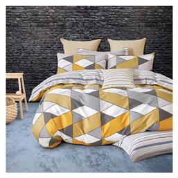Σετ Υπέρδιπλο 220x240εκ. Victoria Κίτρινο 3τμχ SB Home
