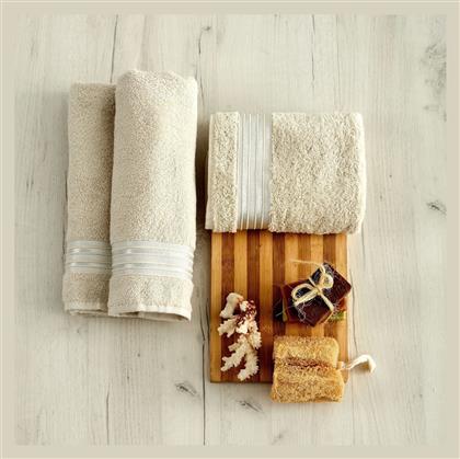 Σετ Πετσέτες Μπάνιου 3τμχ Amira Cream SB Home