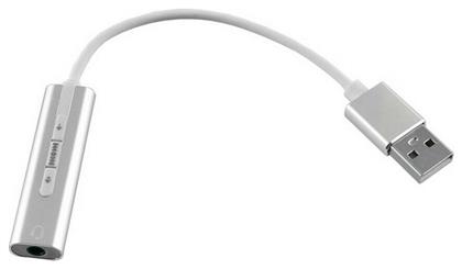 SC01 Εξωτερική USB Κάρτα Ήχου 2.0 σε Γκρι χρώμα