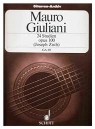 Giuliani Maurio - 24 Studies Παρτιτούρα για Κιθάρα Op100 Schott