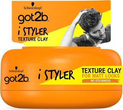 Schwarzkopf Got2B iStylers Texture Clay For Matt Looks 75mlΚωδικός: 18172322 από το ΑΒ Βασιλόπουλος