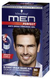 Men Perfect Anti-Grey Color Gel 80 Φυσικό Μαύρο Καστανό - Schwarzkopf