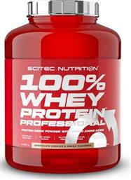 Scitec Nutrition 100% Whey Professional with Added Amino Acids Πρωτεΐνη Ορού Γάλακτος Χωρίς Γλουτένη με Γεύση Chocolate Cookies & Cream 2.35kg