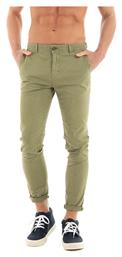 Mott Ανδρικό Παντελόνι Chino σε Super Slim Εφαρμογή Χακί Scotch & Soda