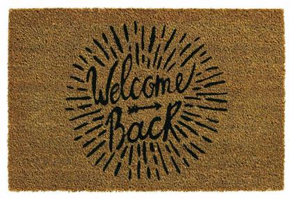 Πατάκι Εισόδου από Κοκοφοίνικα E-Coco 001 Welcome Back Καφέ 40x60cm Sdim