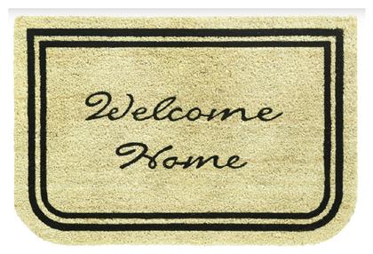 Πατάκι Εισόδου από Κοκοφοίνικα Ruco Print 001 Natural Welcome Μπεζ 60x80cm Sdim