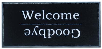 Πατάκι Εισόδου Μοκέτα με Αντιολισθητικό Υπόστρωμα 737 Welcome Goodbye Black 80x40εκ. Sdim