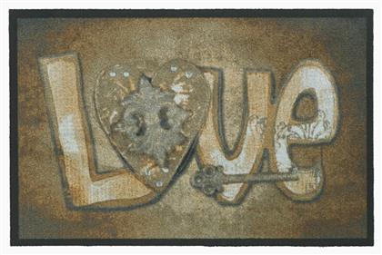 Πατάκι Εισόδου Μοκέτα Mondial 005 Love Καφέ 50x75cm Sdim