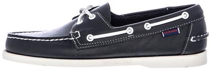 Sebago Docksides Portland Δερμάτινα Ανδρικά Boat Shoes σε Μπλε Χρώμα από το Spartoo