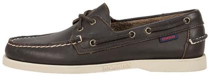 Docksides Portland Δερμάτινα Ανδρικά Boat Shoes σε Καφέ Χρώμα Sebago