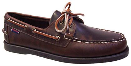 Docksides Portland Δερμάτινα Ανδρικά Boat Shoes σε Καφέ Χρώμα Sebago