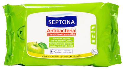 Antibacterial Μαντηλάκια Πράσινο Μήλο 60 τμχ Septona